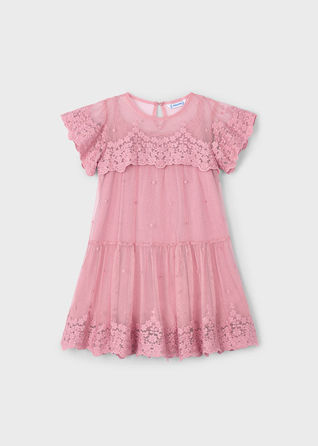 Vestido Tul Bordado mayoral 3909