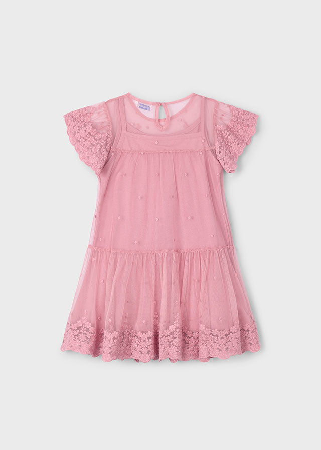 Vestido Tul Bordado mayoral 3909