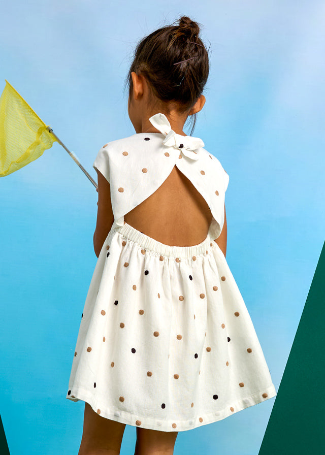 Vestido Topos Bordados
