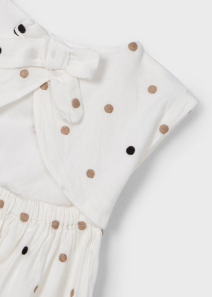 Vestido Topos Bordados