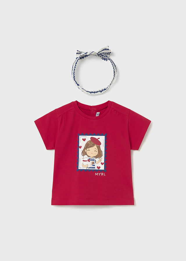 Camiseta m/c con diadema mayoral 1081