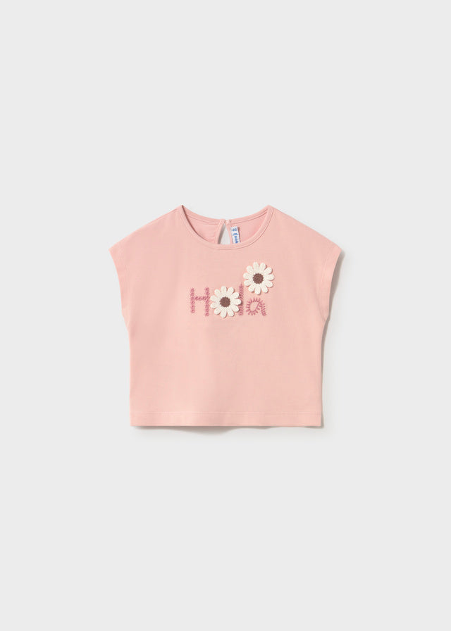 Camiseta m/c apliques crochet mayoral 1084