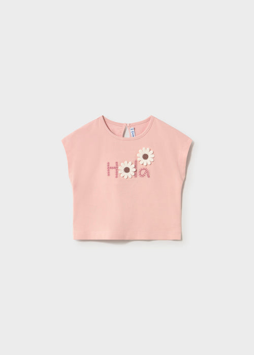 Camiseta m/c apliques crochet mayoral 1084