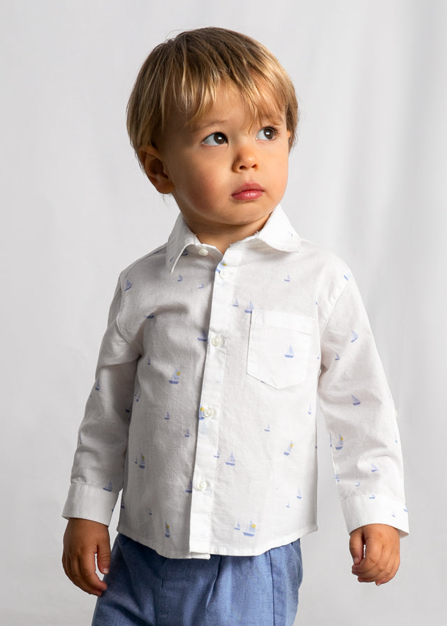 Camisa m/l lino c/camisero mayoral 1118