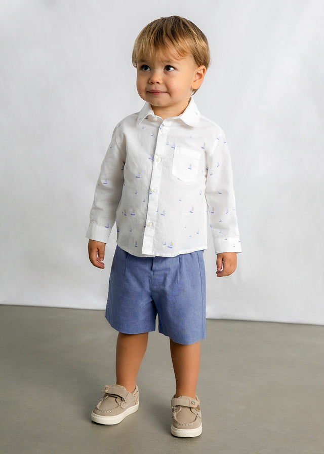 Camisa m/l lino c/camisero mayoral 1118