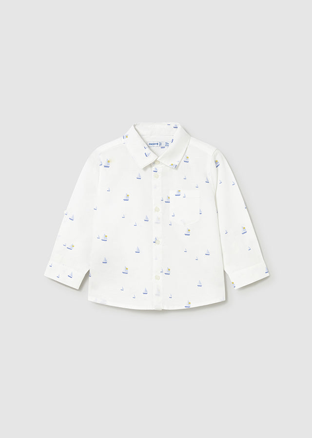 Camisa m/l lino c/camisero mayoral 1118