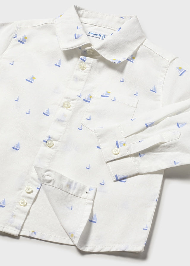 Camisa m/l lino c/camisero mayoral 1118