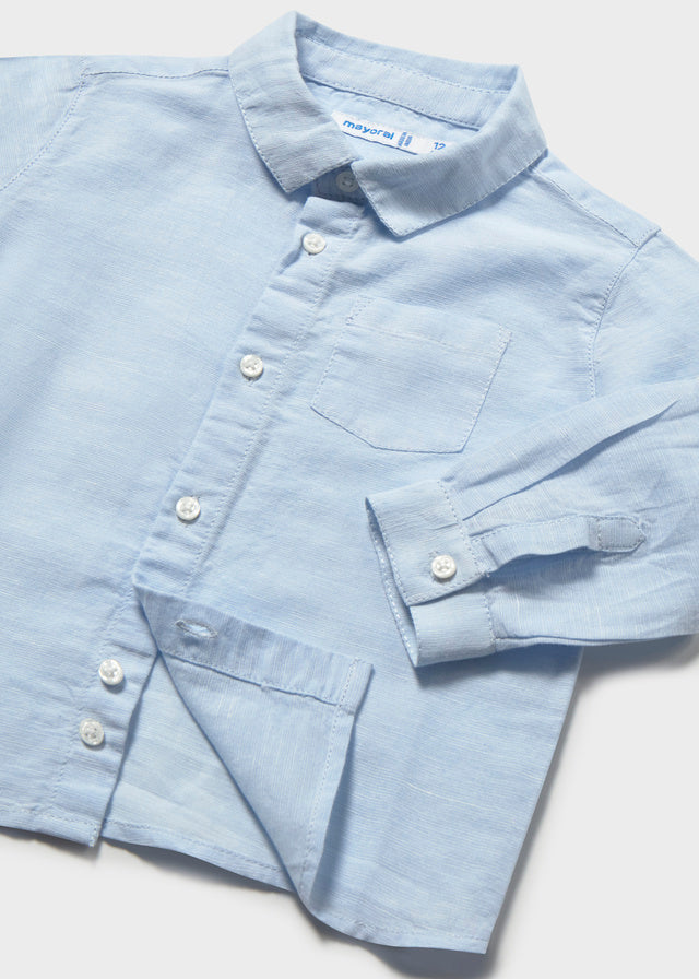 Camisa m/l lino c/camisero mayoral 1118