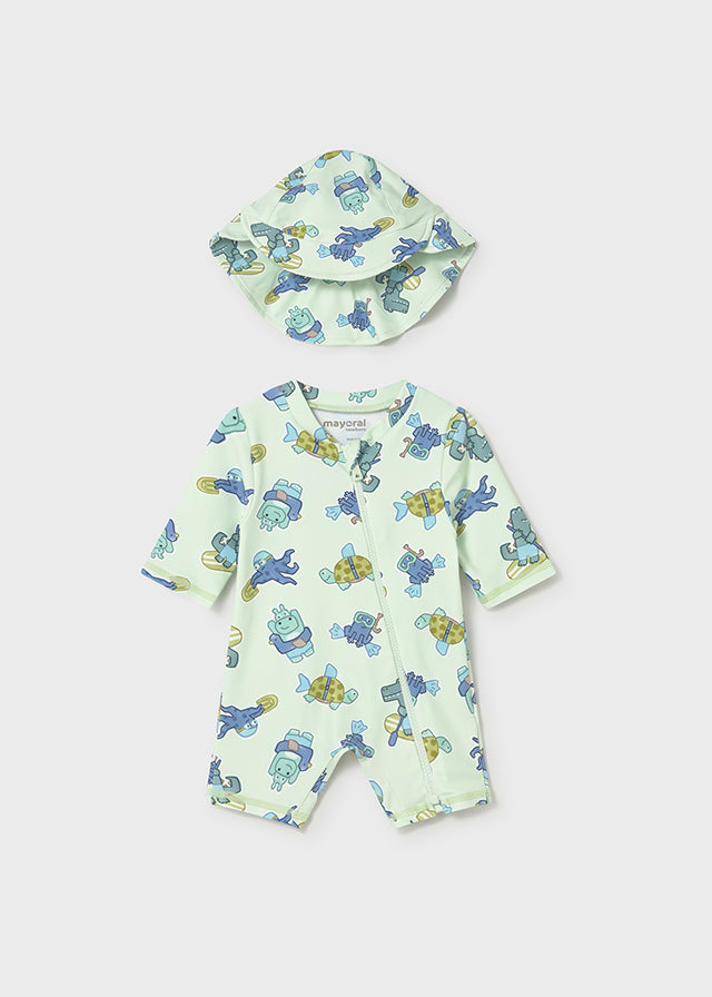 Conj. baño pelele con gorro mayoral 1620