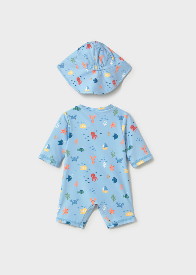Conj. baño pelele con gorro mayoral 1620