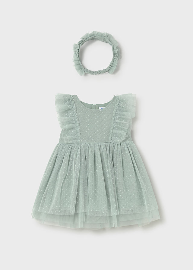 Vestido tul con diadema mayoral 1905