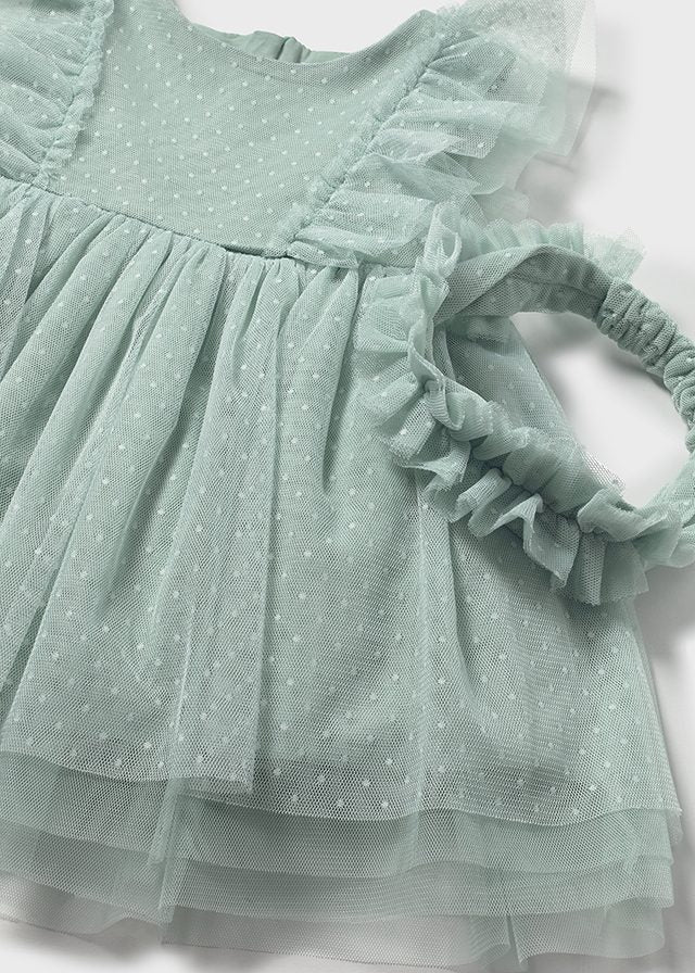 Vestido tul con diadema mayoral 1905