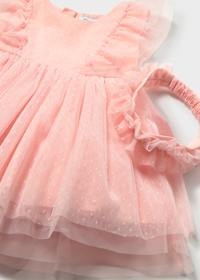 Vestido tul con diadema mayoral 1905