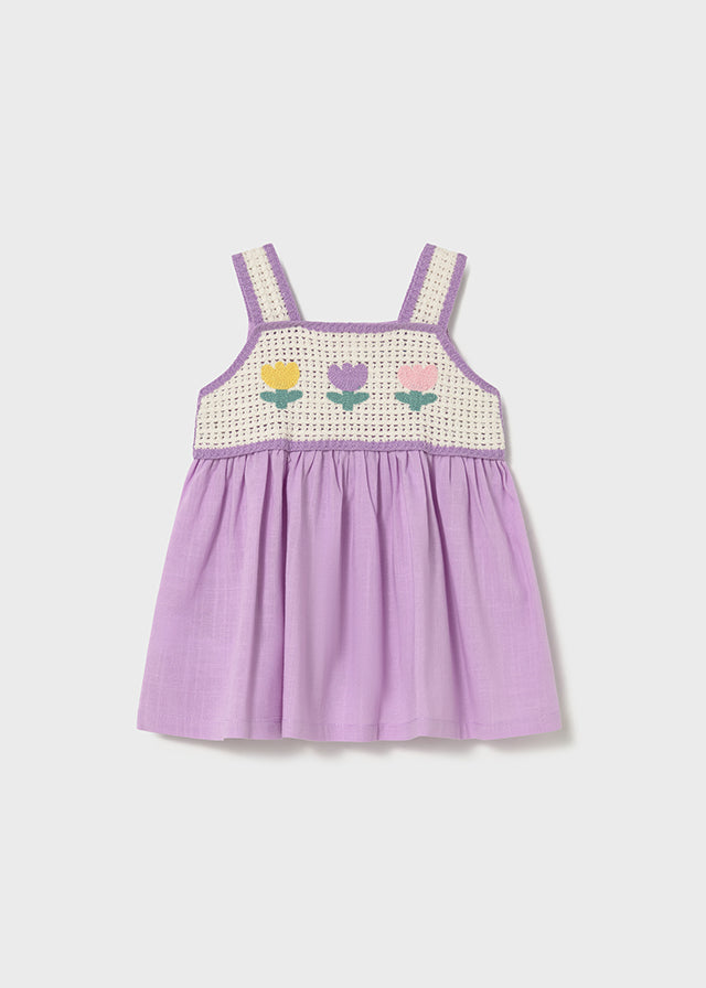 Vestido combinado crochet 1931