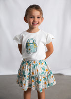 Falda dobby estampada mayoral 3903