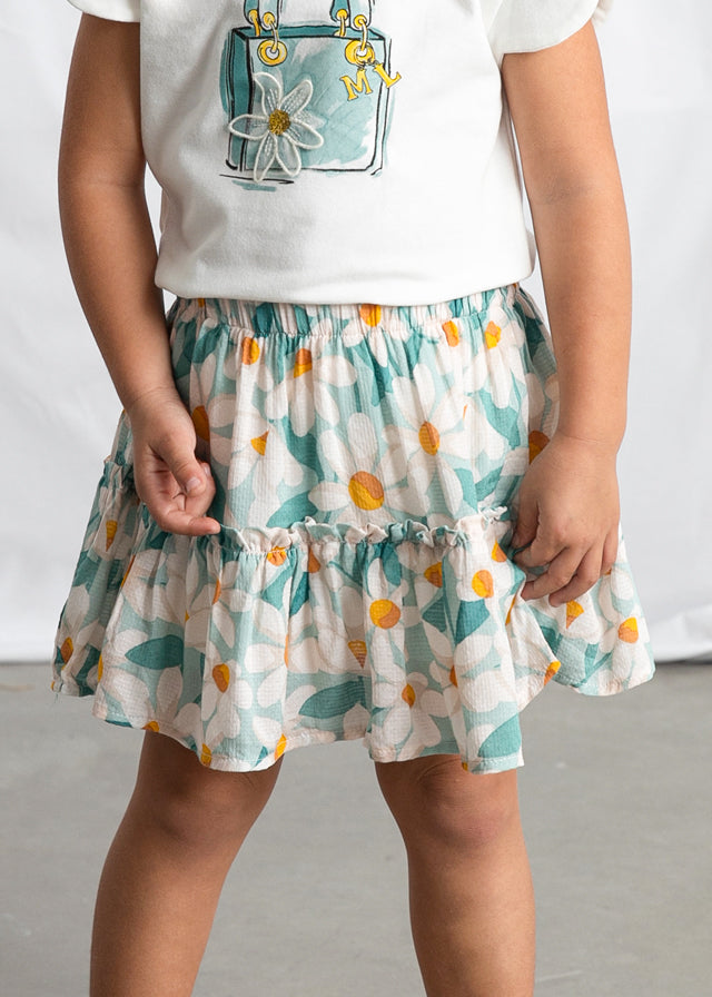 Falda dobby estampada mayoral 3903