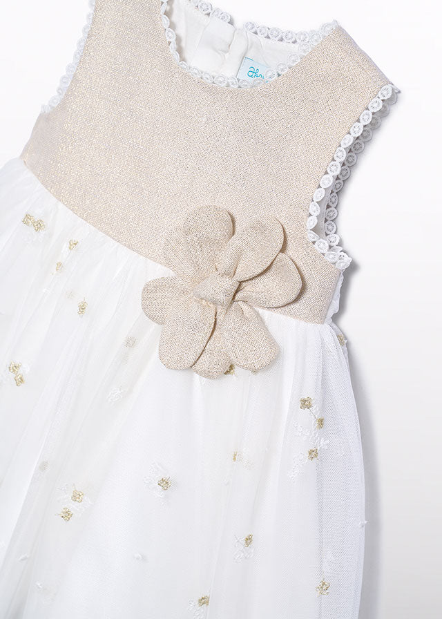 Vestido lino combinado Abel & Lula 5001