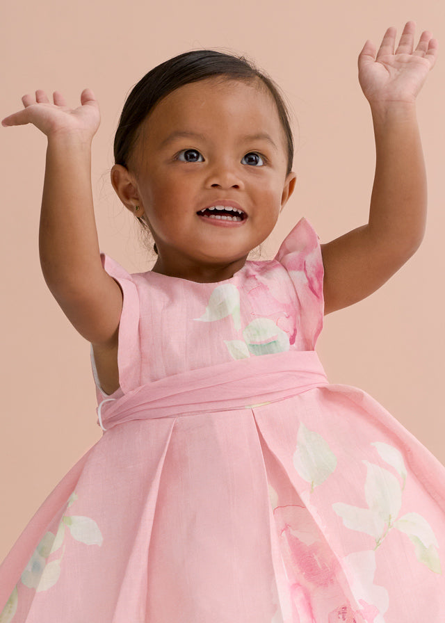 Vestido lino estampado Abel & Lula 5007