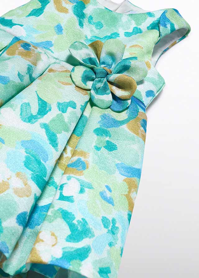 Vestido monofilamento estampa Abel & Lula 5016