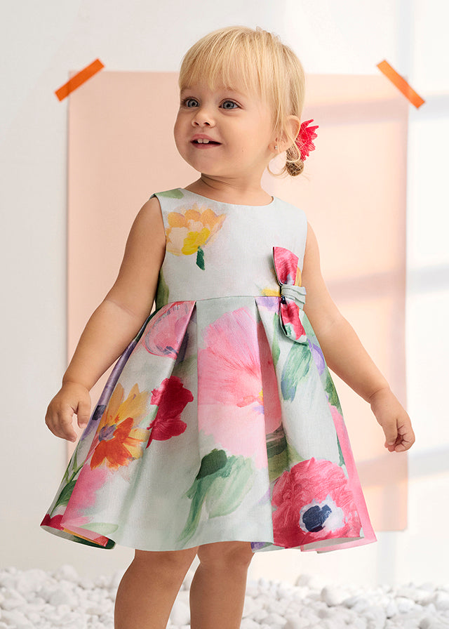 Vestido monofilamento estampa. Abel & Lula 5017