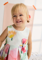 Vestido monofilamento estampa. Abel & Lula 5017