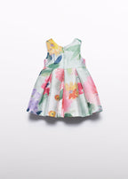 Vestido monofilamento estampa. Abel & Lula 5017