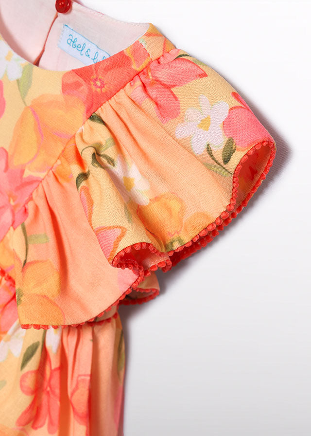 Vestido gasa rustica estampada Abel & Lula 5020