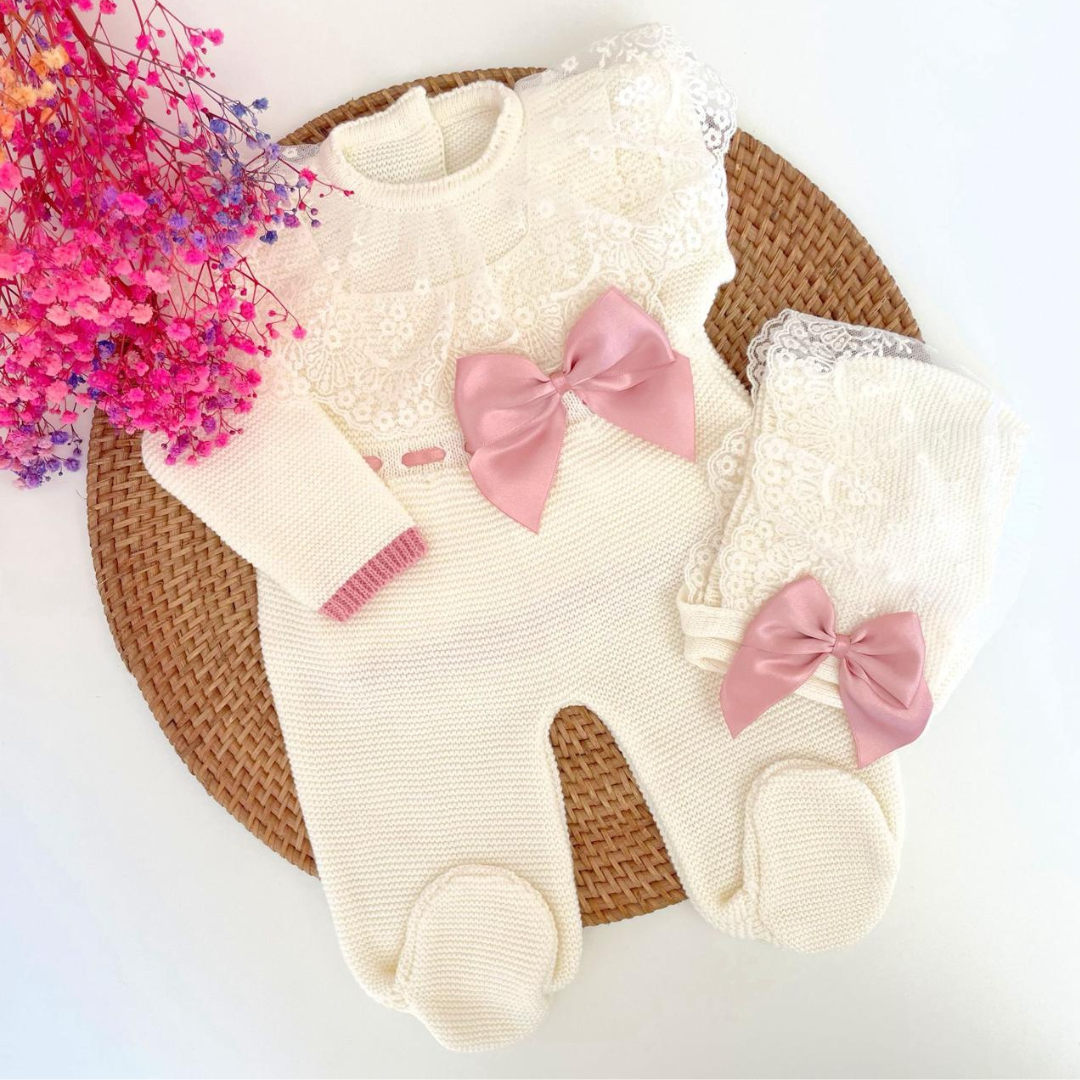 Primera Puesta Romana Deluxe Perla Con Rosa Viejo