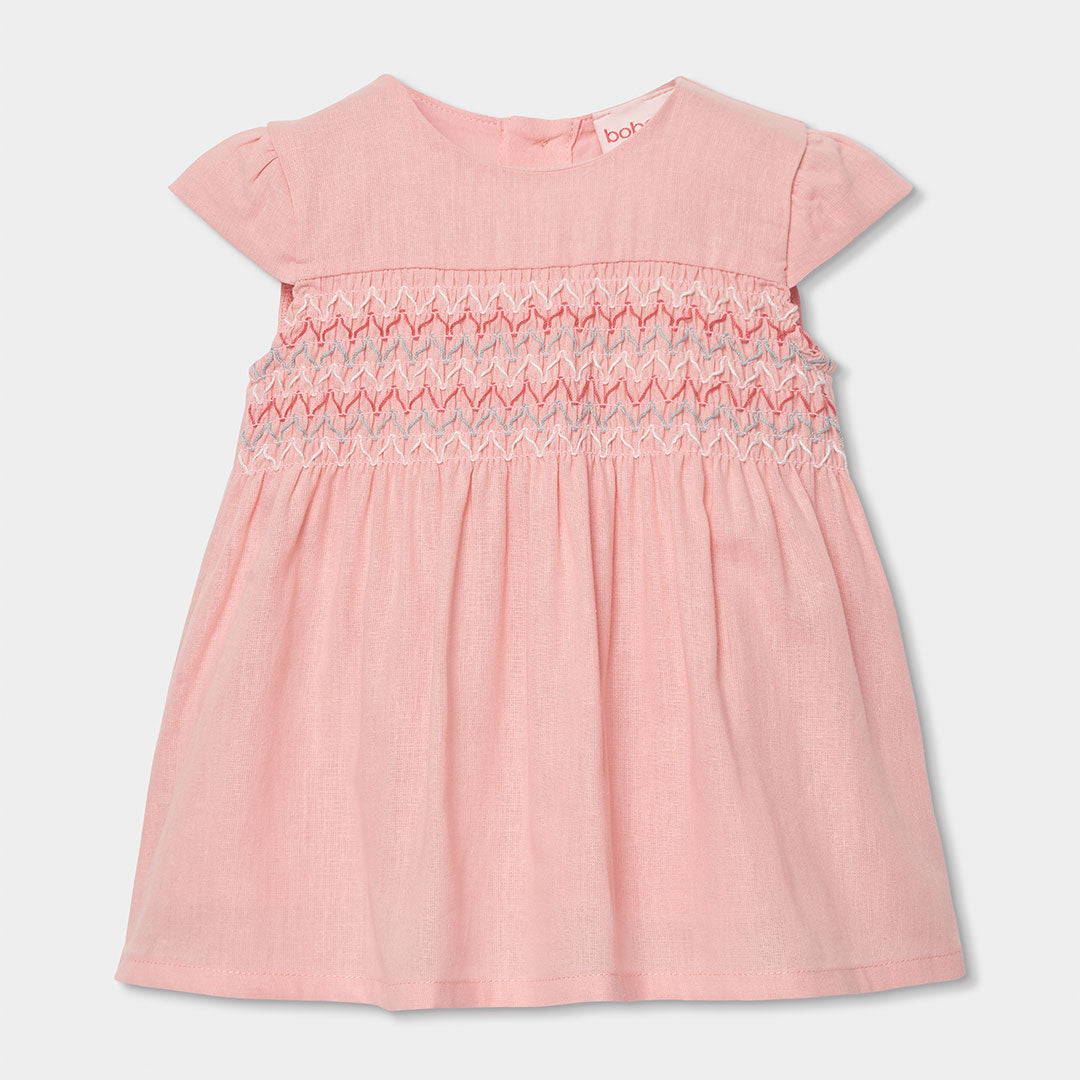 Vestido lino de bebé 703088 Boboli