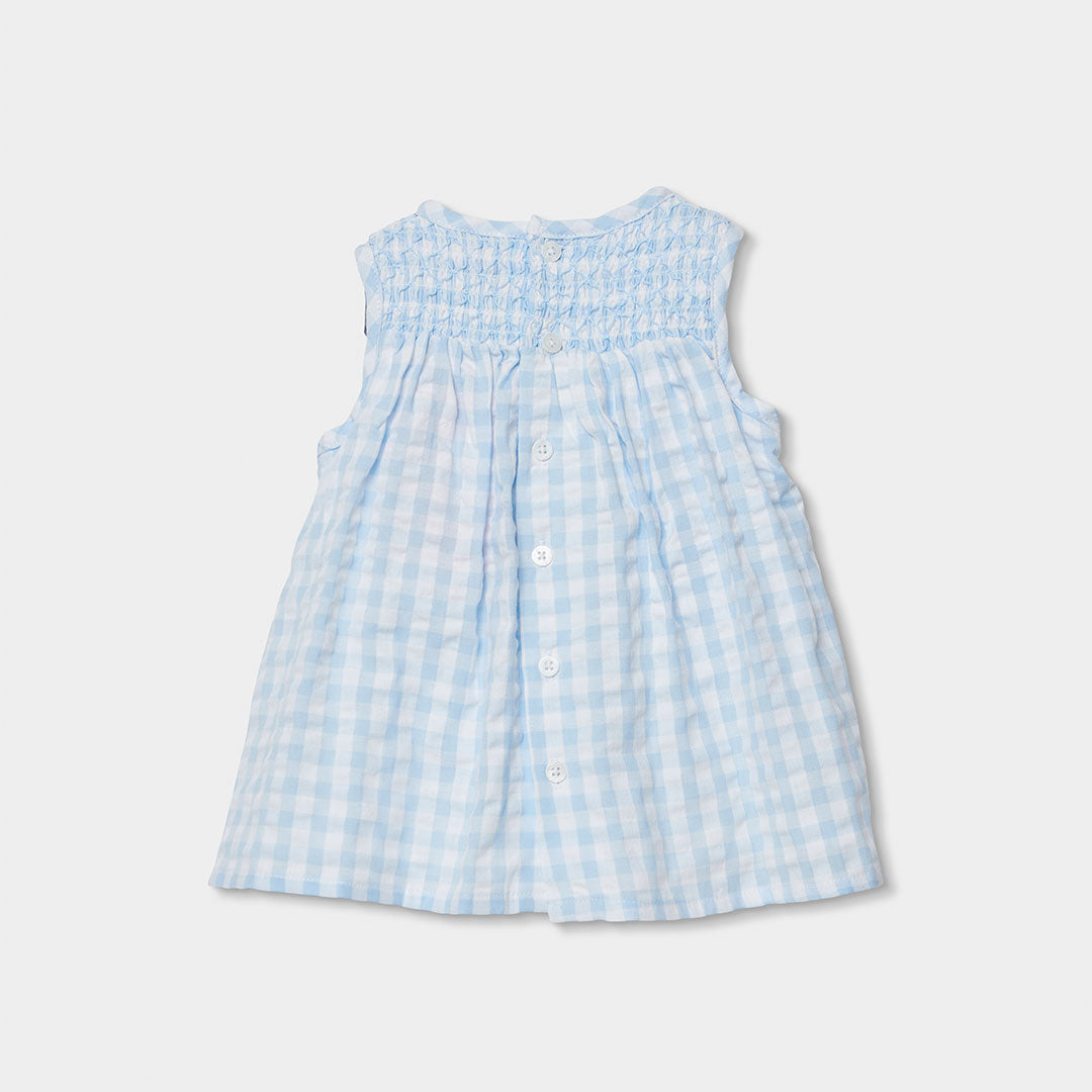 Vestido popelín cuadros 703123 Boboli