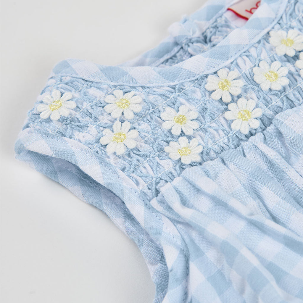Vestido popelín cuadros 703123 Boboli