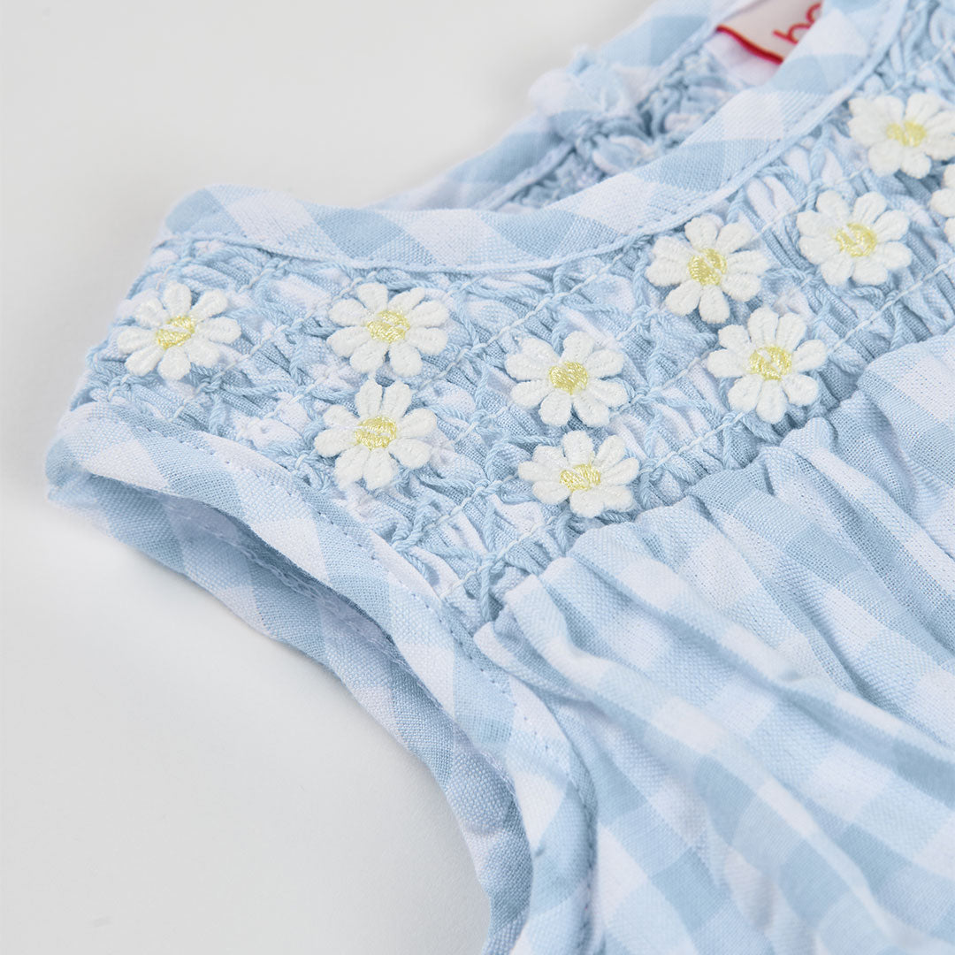 Vestido popelín cuadros 703123 Boboli