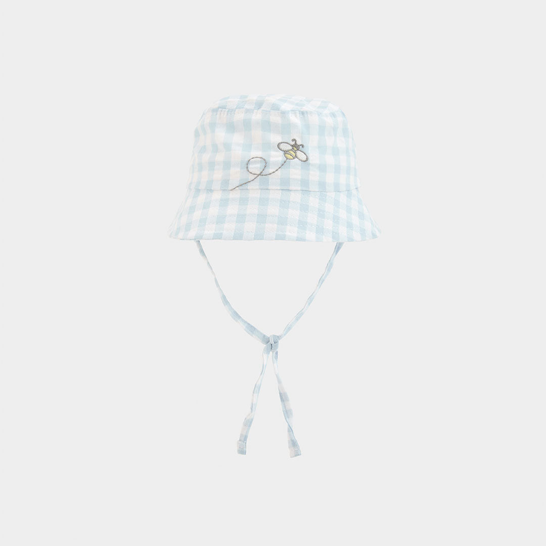 Gorro popelín cuadros 803146 Boboli
