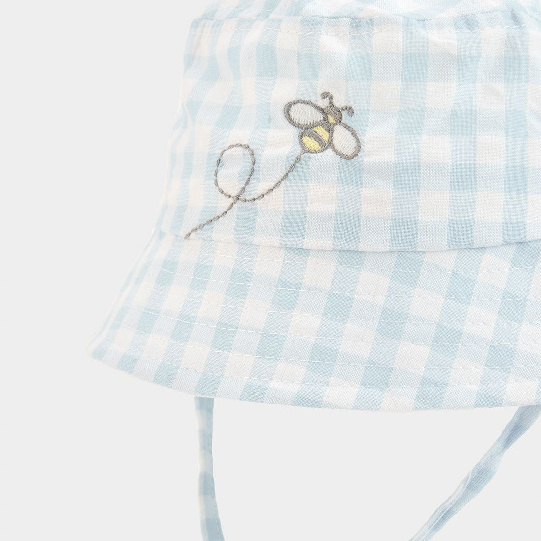 Gorro popelín cuadros 803146 Boboli