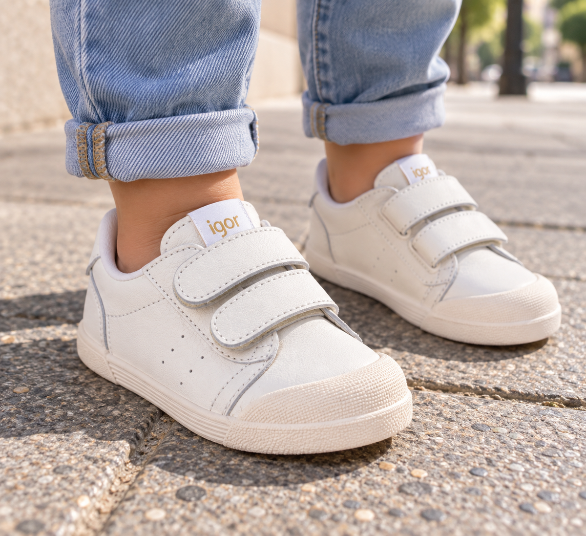 Tennis Piel blanco Igor W10325