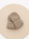 Mitones Guantes Manoplas Café