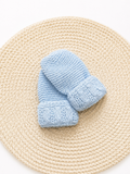 Mitones Guantes Manoplas Celeste