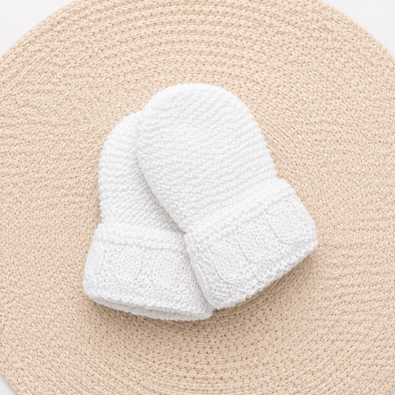 Mitones Guantes Manoplas Blanca