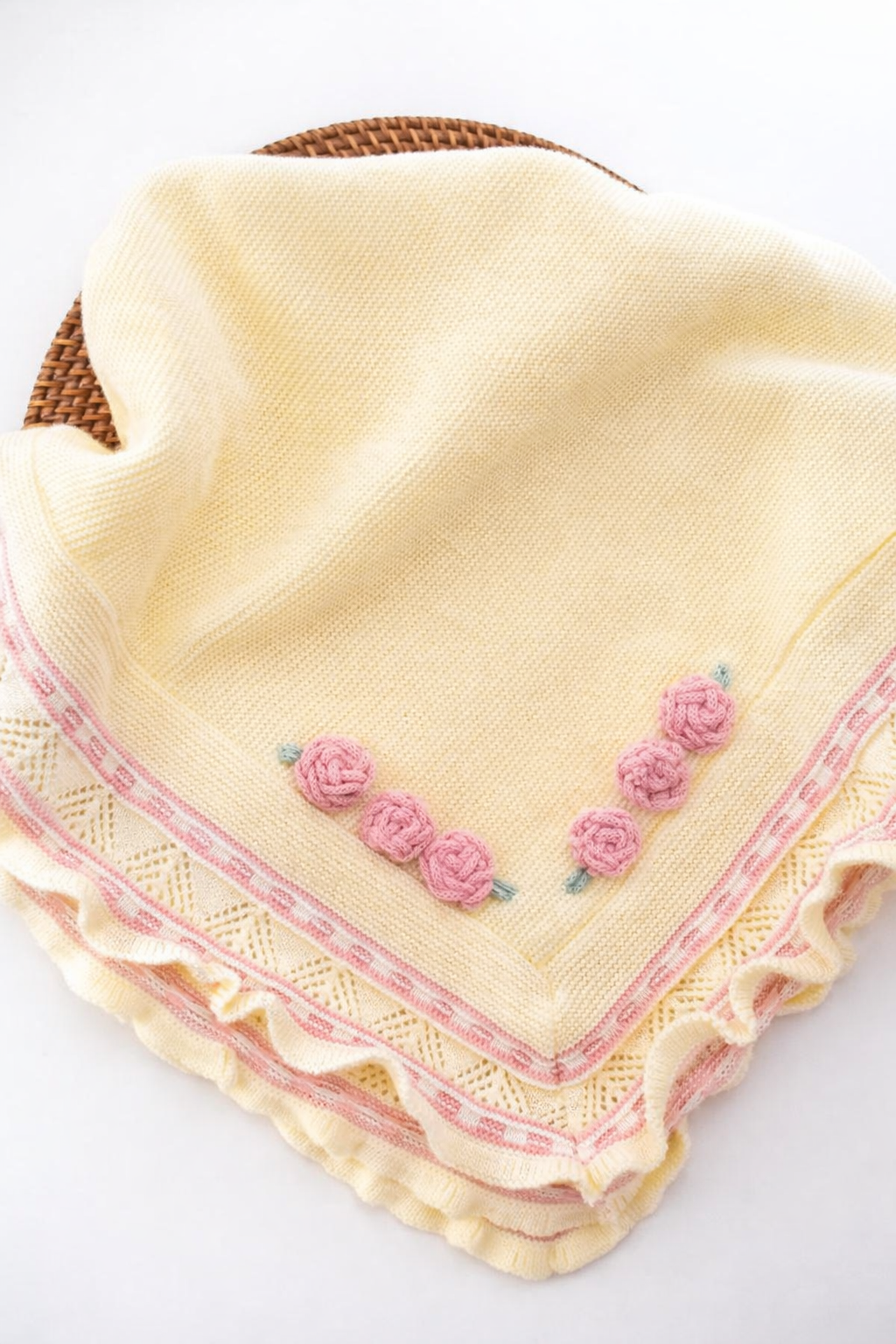 Manta Cloe Amarilla con Rosa