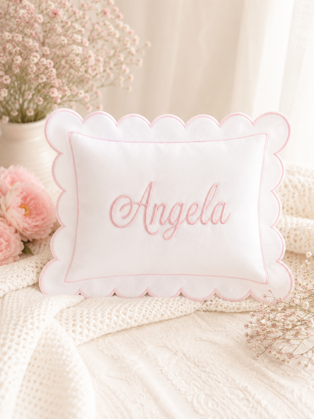 Funda de Almohada Rosa Bebé