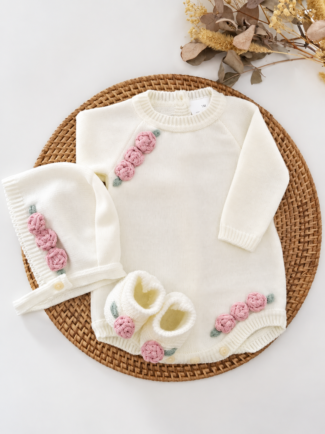 Primera Puesta Cloe Corta Perla con Rosa Viejo