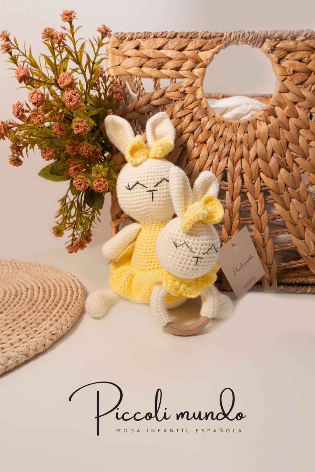 Set de Peluche y Sonajero Crochet