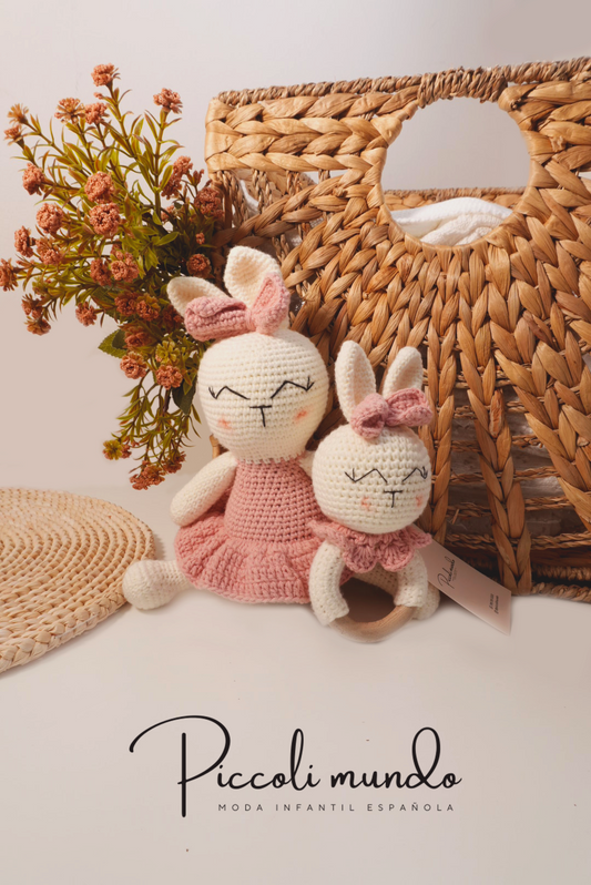 Set de Peluche y Sonajero Crochet