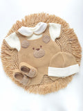 Primera Puesta corta Peluche Café