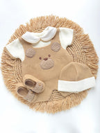 Primera Puesta corta Peluche Café