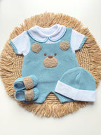 Primera Puesta corta Peluche Cobalto
