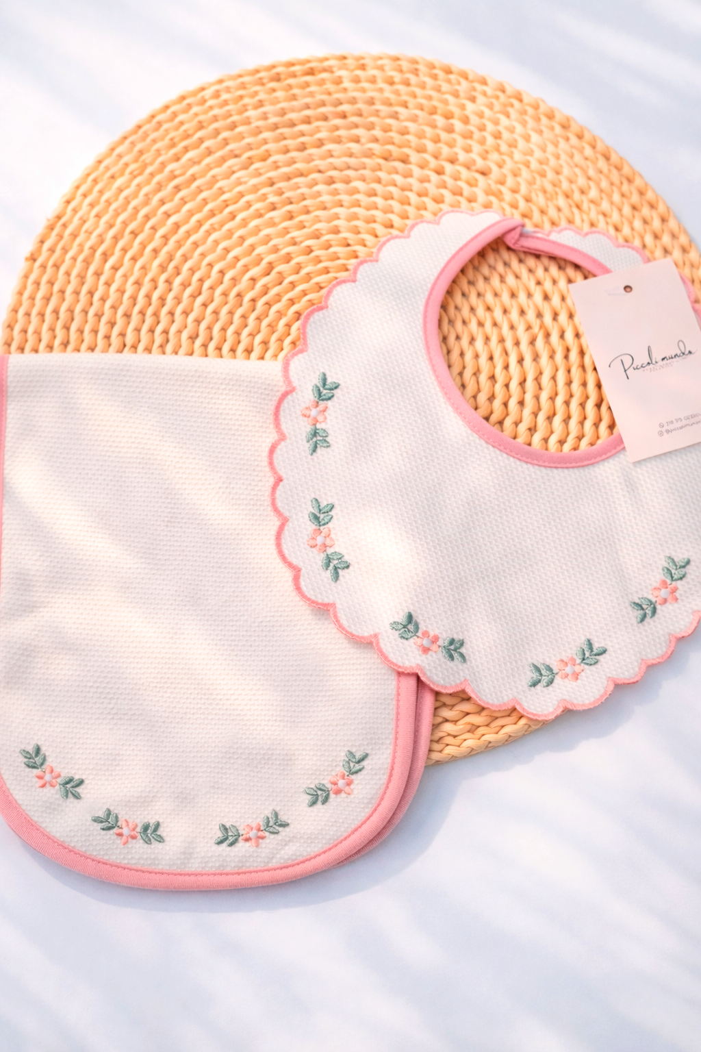 Set Babero y Cargador Rosa Viejo
