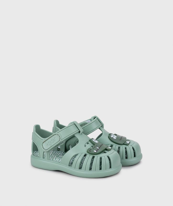 Sandalias Tobby Croco Matcha S10371
