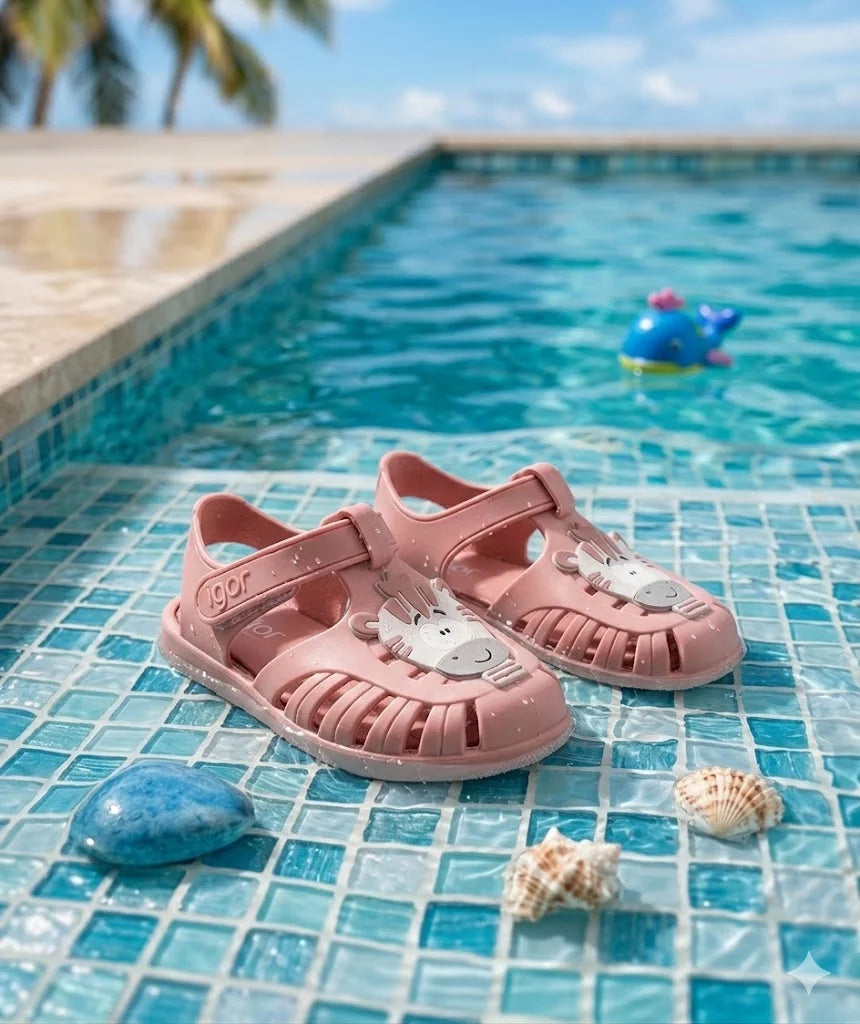 Sandalias Tobby Zebra Rosa igor S10373