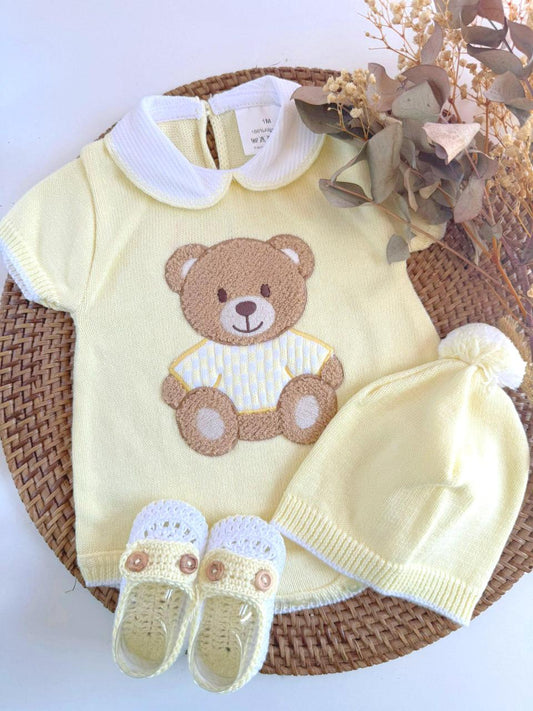 Primera Puesta Osito Corta Amarilla